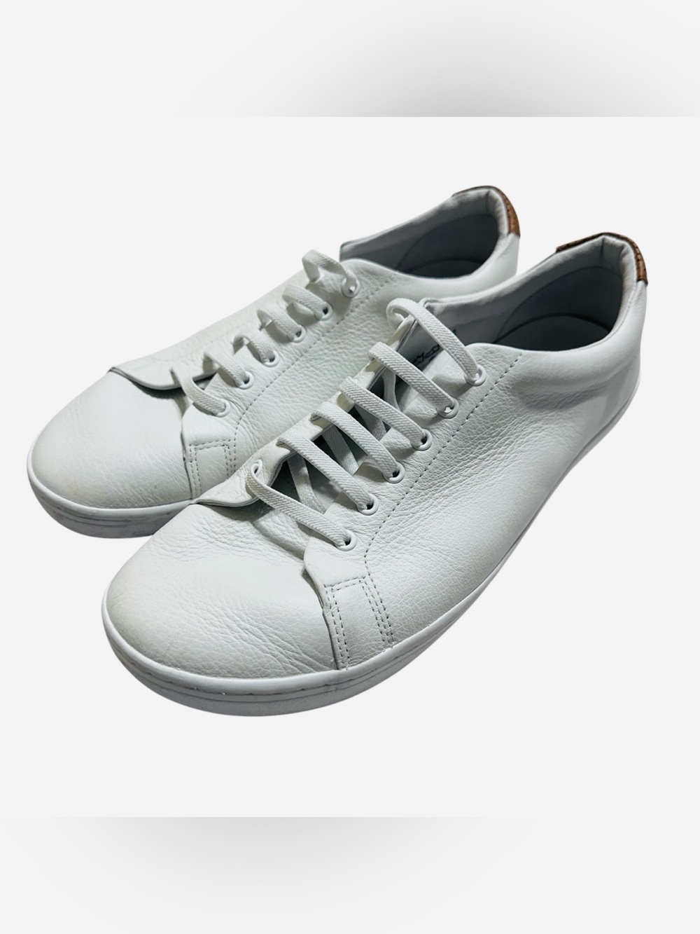 Birchbury Bramford Men’s White Leather Barefoot Sneakers Sz.11 Minimalist Casual